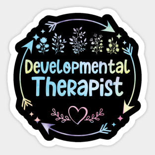 Developmental Therapist cute floral watercolor Sticker